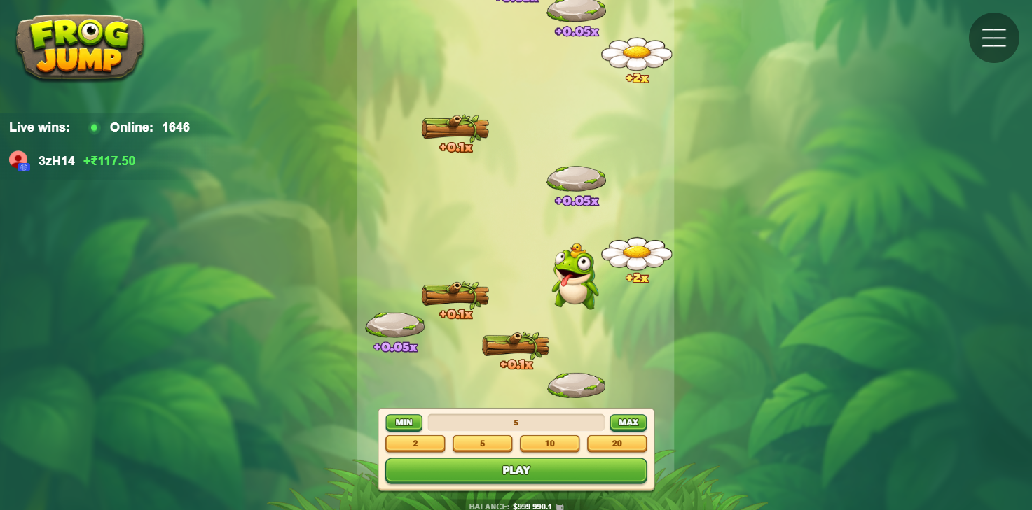 Écran de Frog Jump d